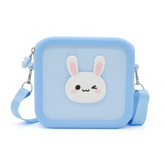 Silicone Kids Camera Bag Cute Cartoon Animal Decoration Shockproof Large Capacity Kids Camera Carrying Case