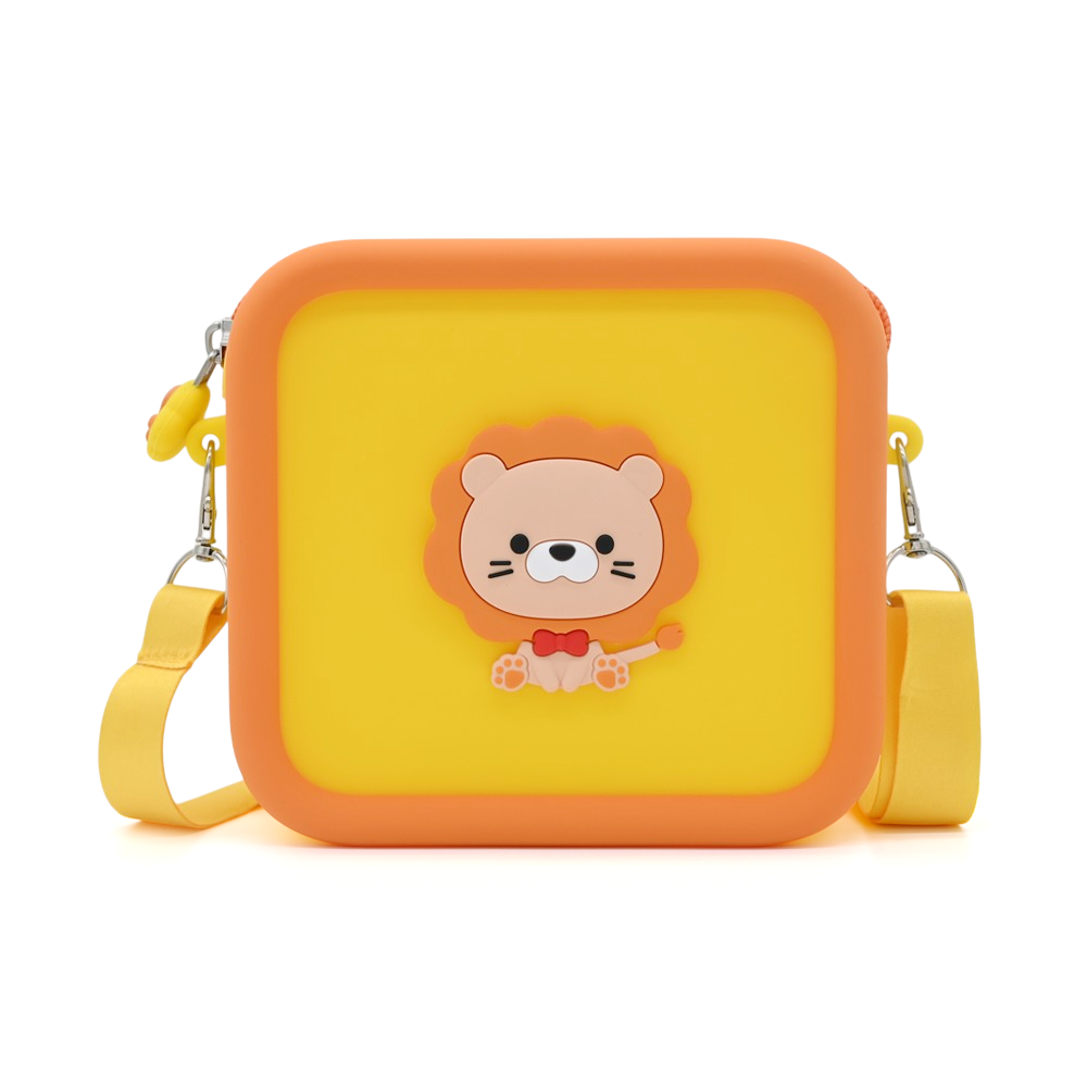 Silicone Kids Camera Bag Cute Cartoon Animal Decoration Shockproof Large Capacity Kids Camera Carrying Case