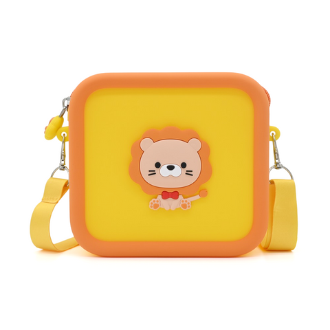 Silicone Kids Camera Bag Cute Cartoon Animal Decoration Shockproof Large Capacity Kids Camera Carrying Case