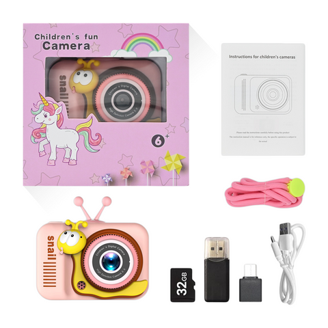 Kids Camera Toys for Boys/Girls Age 3-12 Years Old,48MP Dual Lens Kids Digital Camera Toddler Camera Christmas Birthday Gifts, 1080P HD Video Selfie Camera with 32G SD Card-Pink