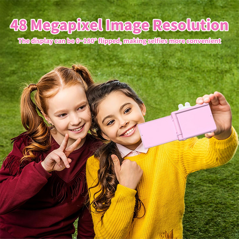 Digital Camera for Photography, 1080P 48MP Digital Video Camera with 8X Digital Zoom, Flip Screen, 32GB Memory Card, LED Light, Travel Camera for Teens Students Friends