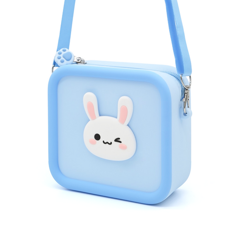 Silicone Kids Camera Bag Cute Cartoon Animal Decoration Shockproof Large Capacity Kids Camera Carrying Case